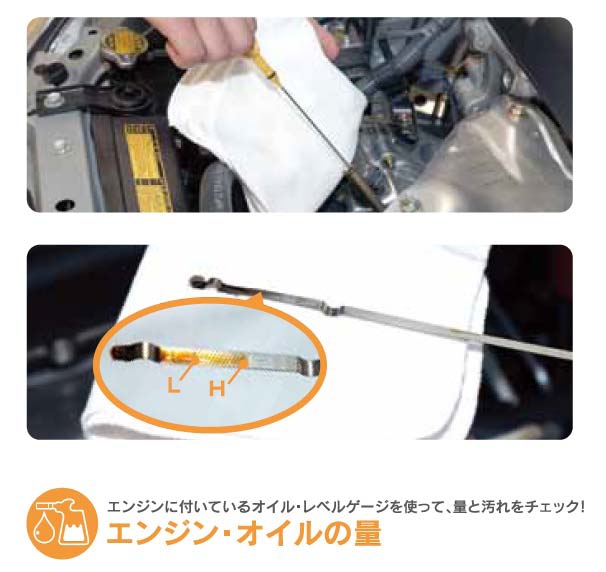 エンジンオイルの日常点検方法